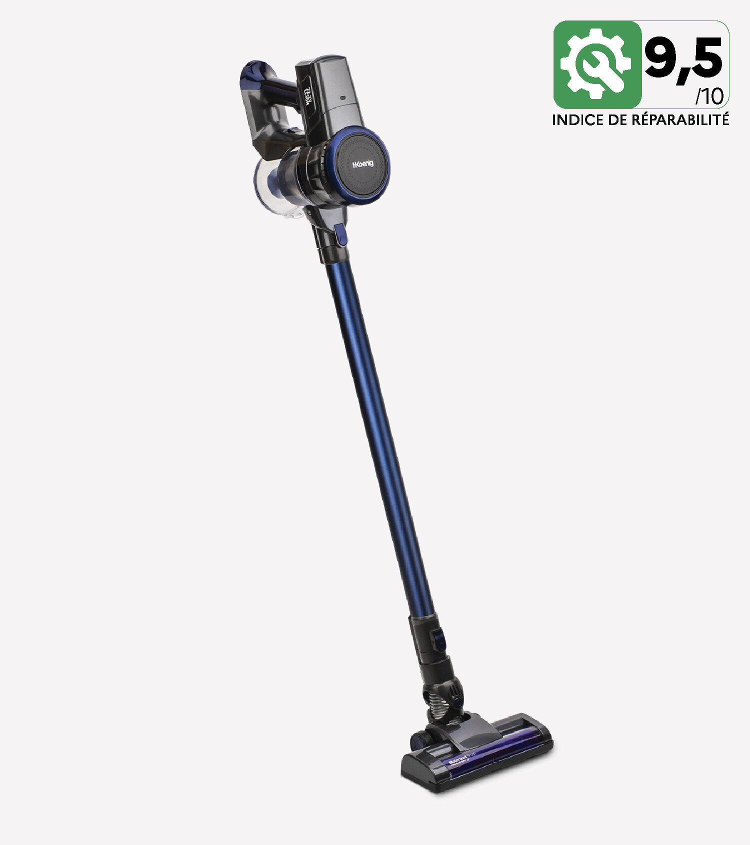 Aspirateur Balai Sans Fil H.Koenig UP600 PowerClean - 2 Vitesses, 35 Min D'autonomie, Filtre Cyclone, Neuf