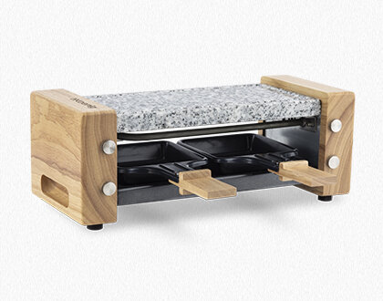 WOD2 Raclette et pierre à cuire 2 personnes design bois