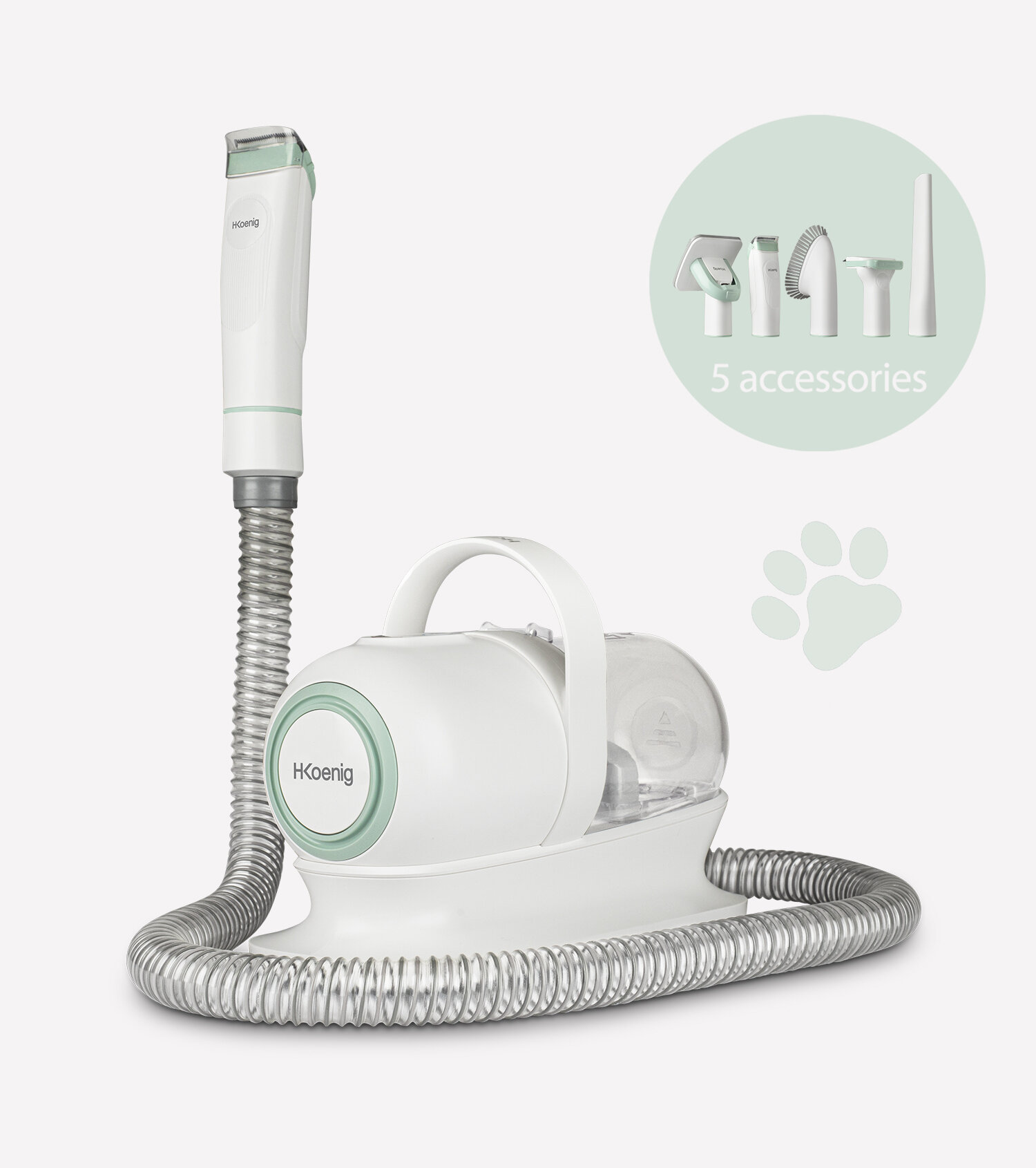 Kit Aspirateur De Toilettage Pour Animaux JIGOO P300 11-en-1 Avec Godet A Pouiere 4l Eu