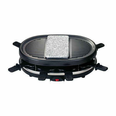 H.Koenig RP360 Appareil à raclette Multifonction 8 personnes modulable  rotatif 360° Convivial Professionnel, Pierre Naturelle, Grill, Raclette  fromage fondue, 8 poêlons antiadhésifs, Plaques amovibles : :  Cuisine et Maison