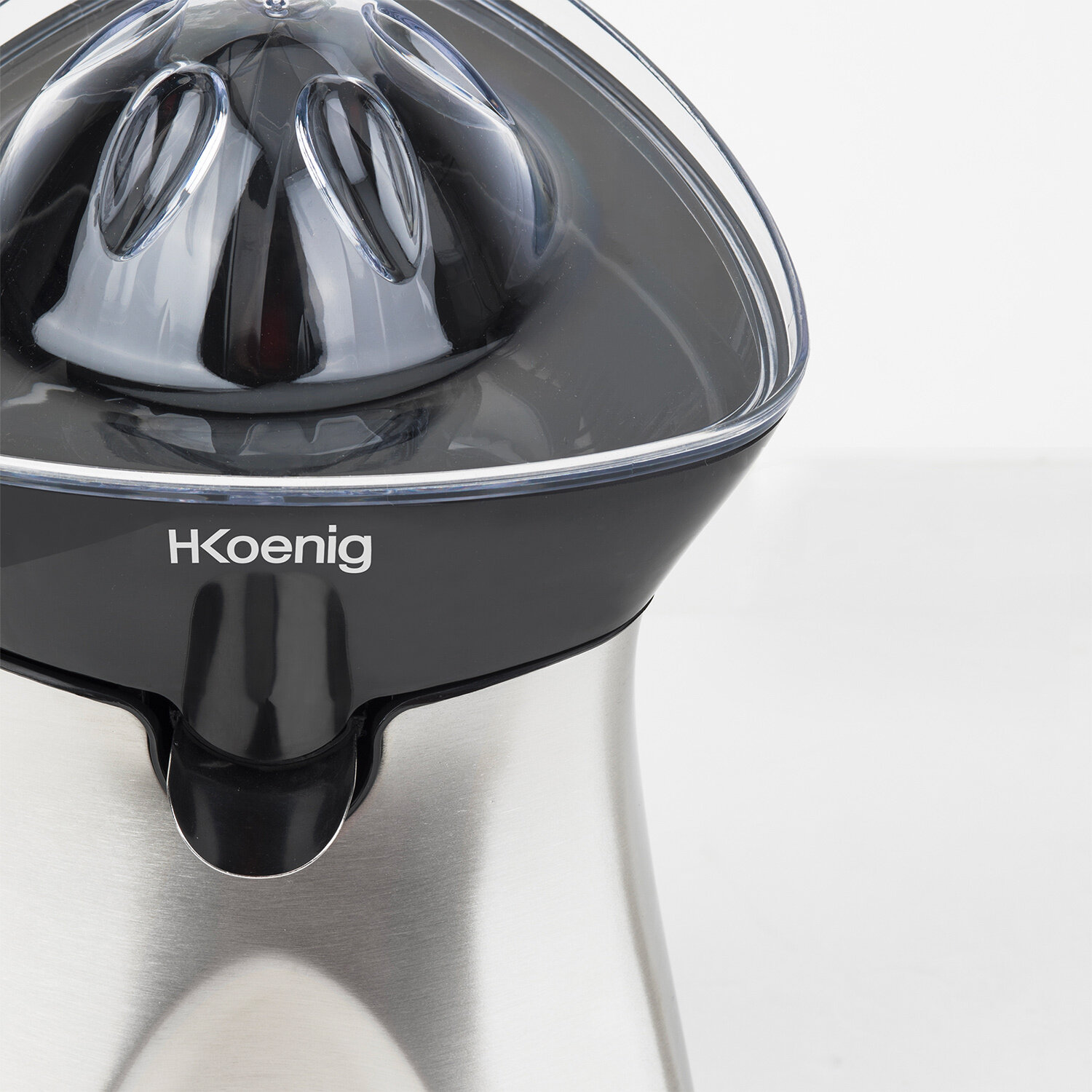Nos produits > petit déjeuner > presse agrumes électrique H.Koenig Presse Agrumes Electrique Inox AGR60 Sans BPA