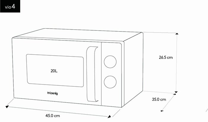 FOUR MICRO ONDES VIO5 NOIR 20L H. KOENIG