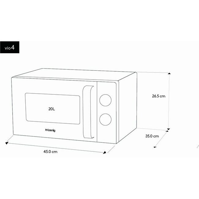 Appareil à micro-ondes, KOENIG, modèle B01104 Combi, 230V/1kW, 48