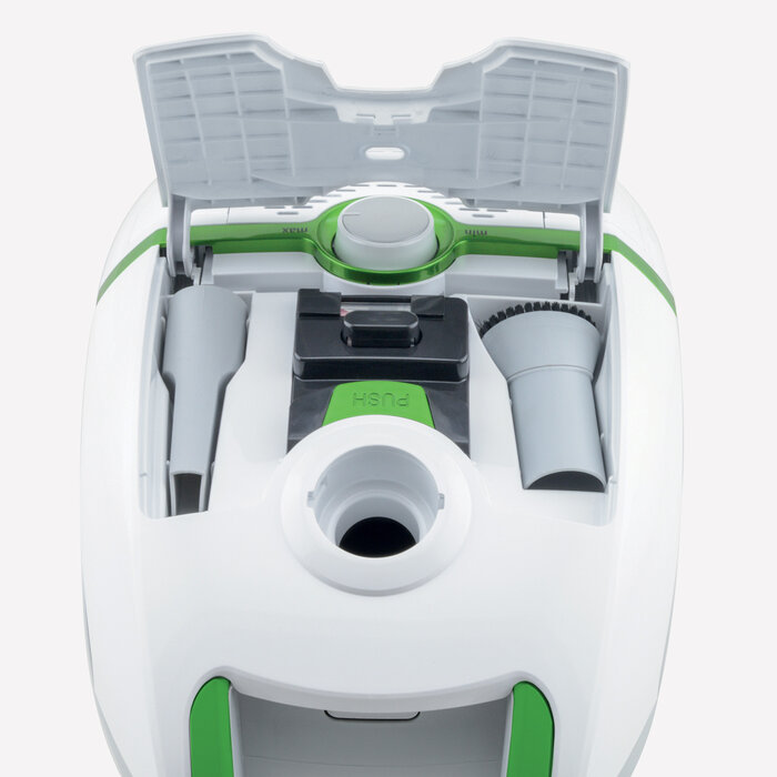 Aspirateur Avec Sac De 3L Silencieux Vert Blanc