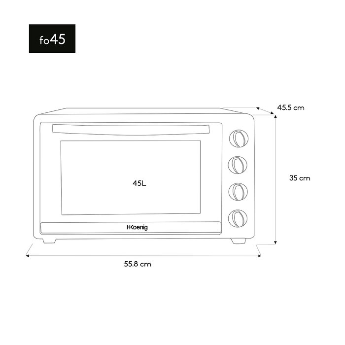 H.KOENIG FO25 MINI FOUR ELECTRIQUE 25 LITRES 1600W