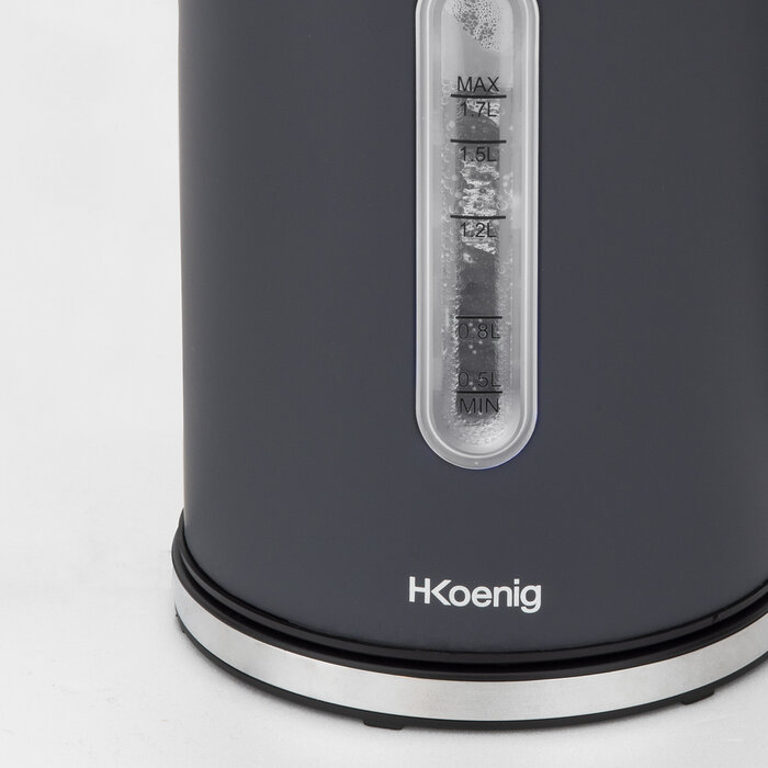 H.Koenig Bouilloire électrique BO17, 1,7L Inox compacte pratique 2200W,  Verre gradué avec Niveau d'eau visible, Ebullition Chauffage Rapide,  Lavable, Témoin Lumineux, Socle 360° : : Cuisine et Maison