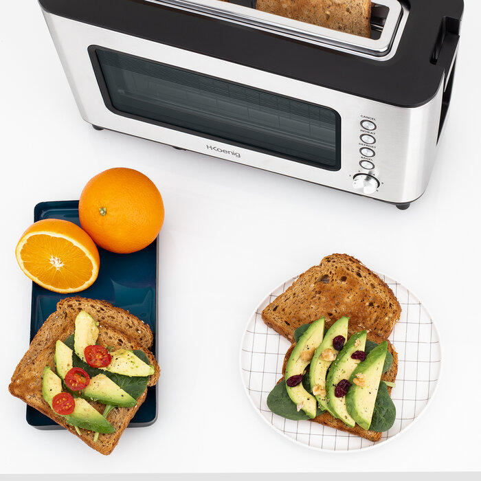 Cecotec Grill-pain VisionToast. Fenêtres en verre, Fente, 7 Niveaux pour  Toaster, 3 Fonctions , 7 Positions, Capacité pour 2 tranches et 1260 W. :  : Cuisine et Maison