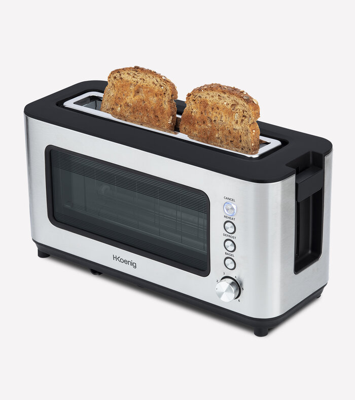 grille-pain toaster avec vitre transparente
